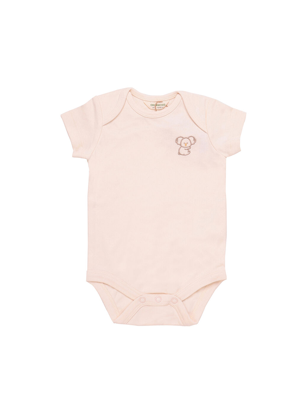 Pembe Organik Pamuklu Çıtçıtlı Body