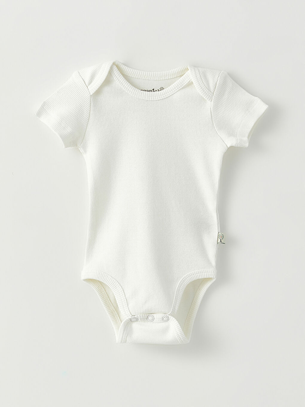 Beyaz Organik Pamuklu Çıtçıtlı Body