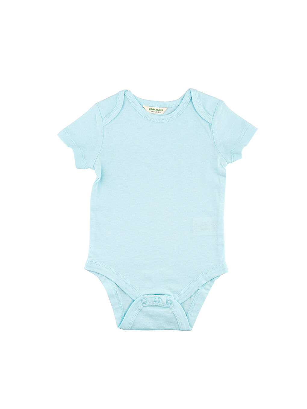 Mavi Organik Pamuklu Çıtçıtlı Body