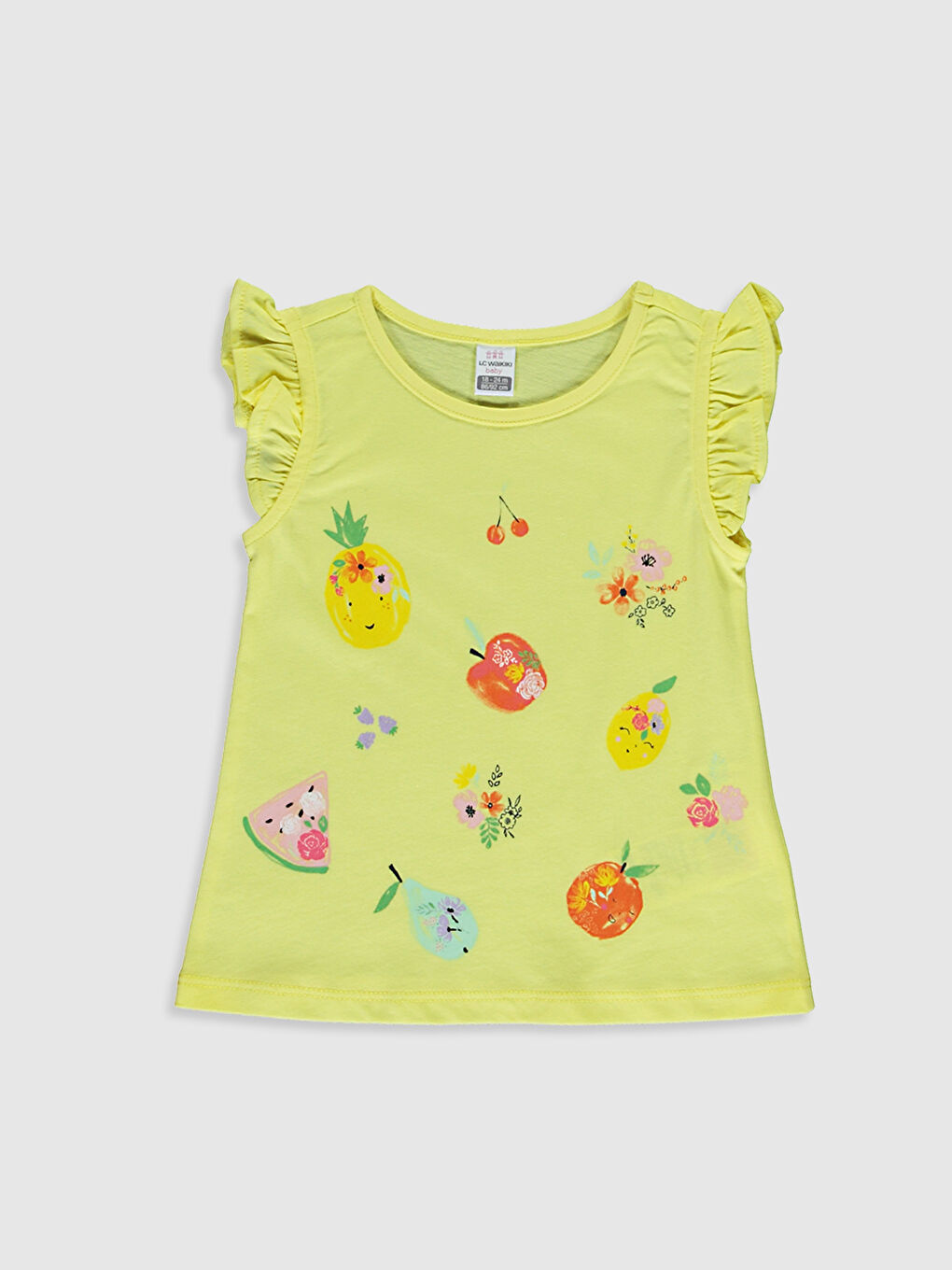 Sarı Kız Bebek Baskılı Tişört 2'li-3