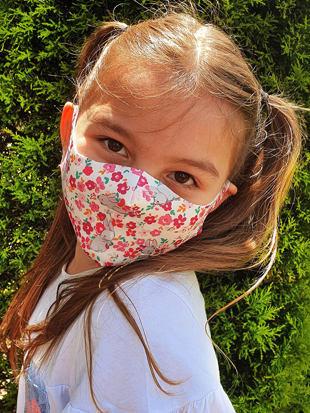 8-14 Yaş Kız Çocuk Yıkanabilir Yüz Maskesi 2'li-1
