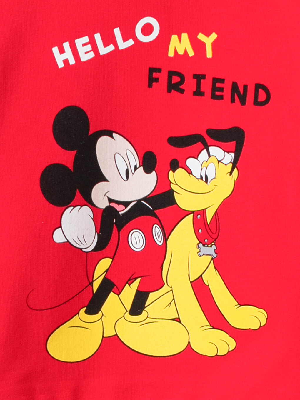 Crew Neck Long Sleeve Mickey Mouse Printed Sweatshirt and Trousers-2