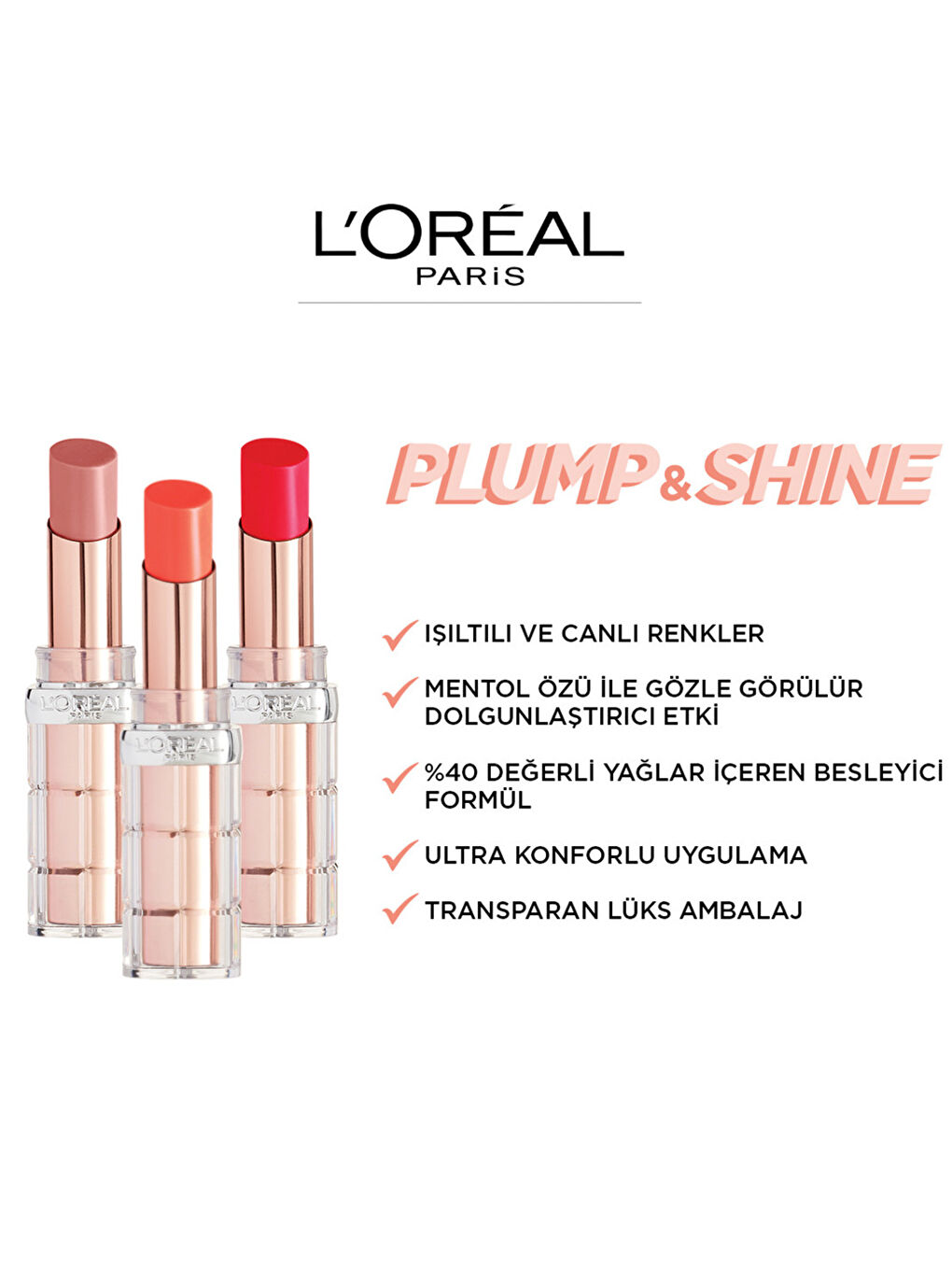 LOREAL PARIS L'Oréal Paris Color Riche Plump & Shine Lipstick 101 Nectarine Plump -0SAT61Z8-M0T