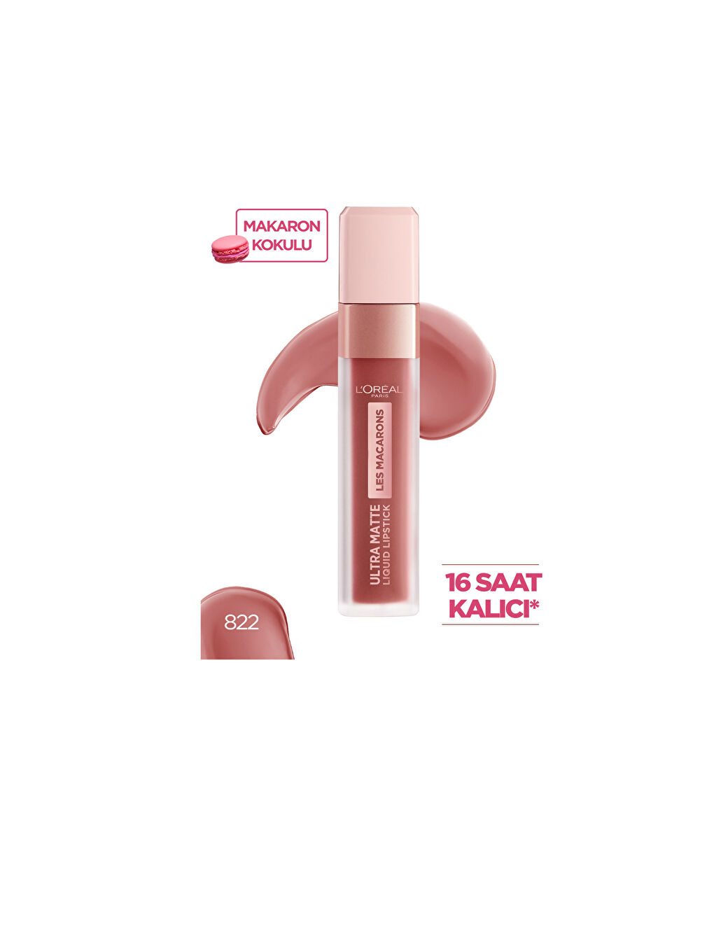L'Oréal Paris Les Macarons Liquid Matte Lipstick 822 Mon Caramel -0SAT70Z8-M0T