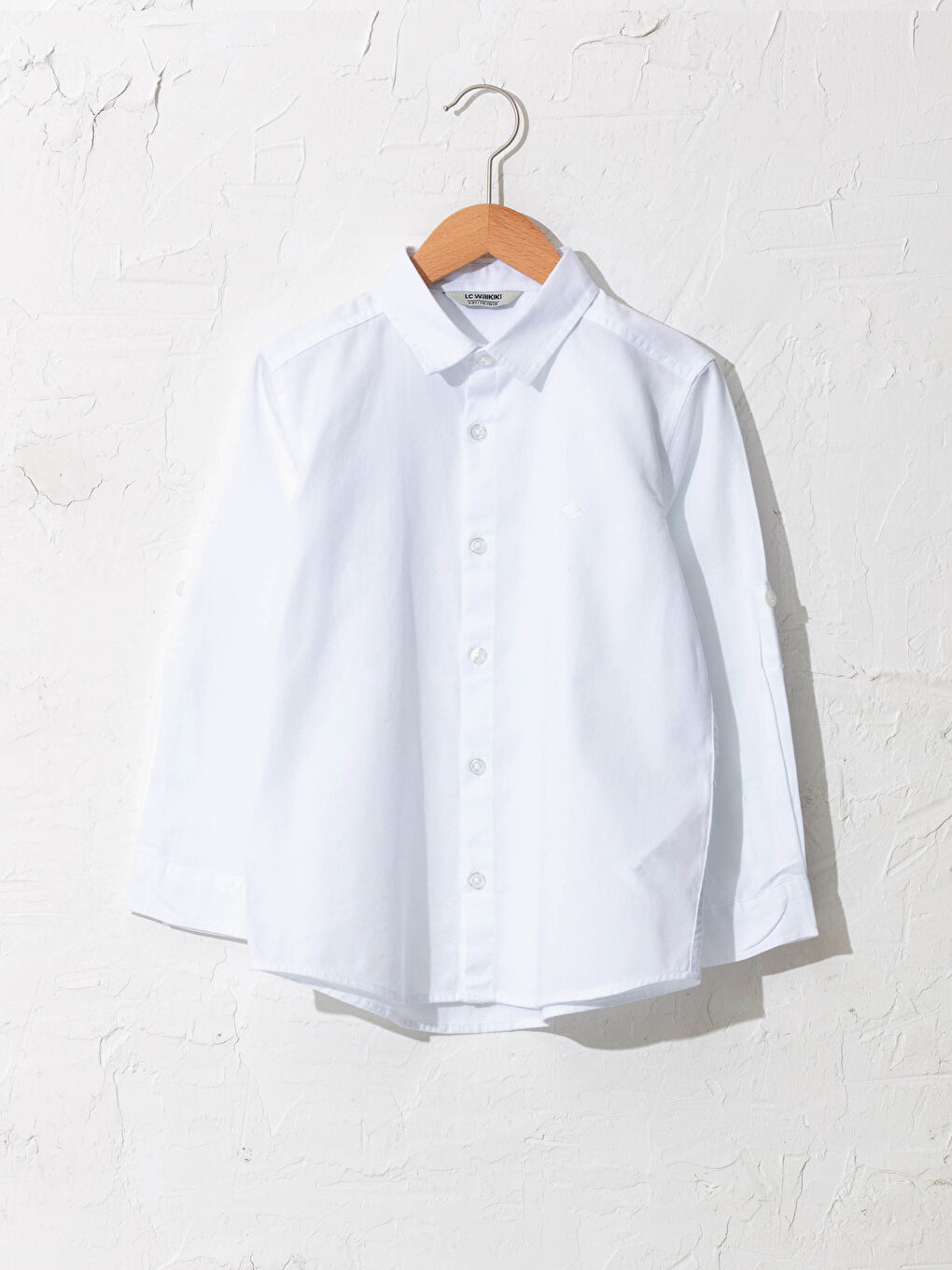 Chemise Basique à Manches Longues en Coton pour Garçon