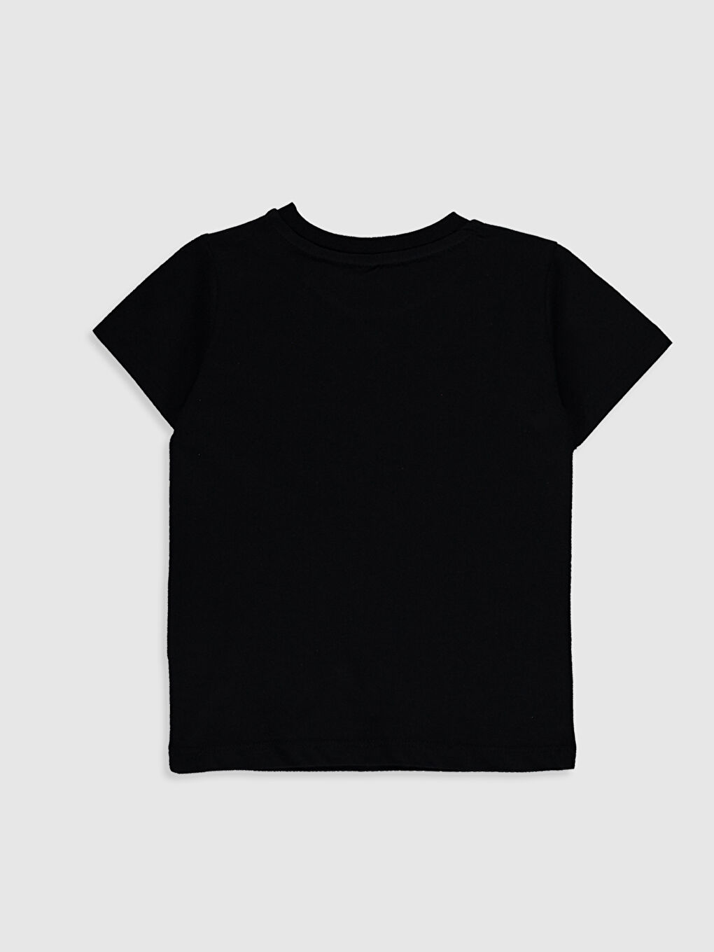 Siyah Erkek Bebek Star Wars Yazı Baskılı Tişört-1