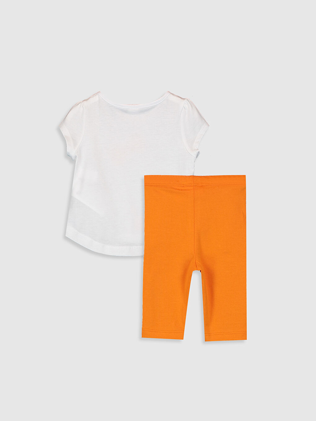 Beyaz Kız Bebek Tişört ve Tayt-1