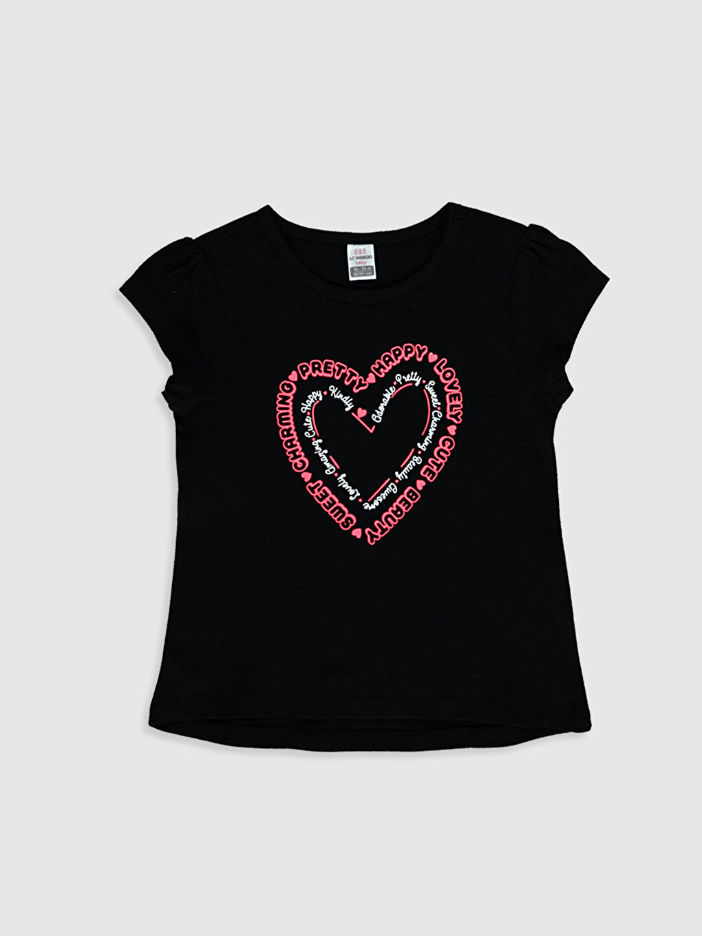 Siyah Kız Bebek Baskılı Tişört