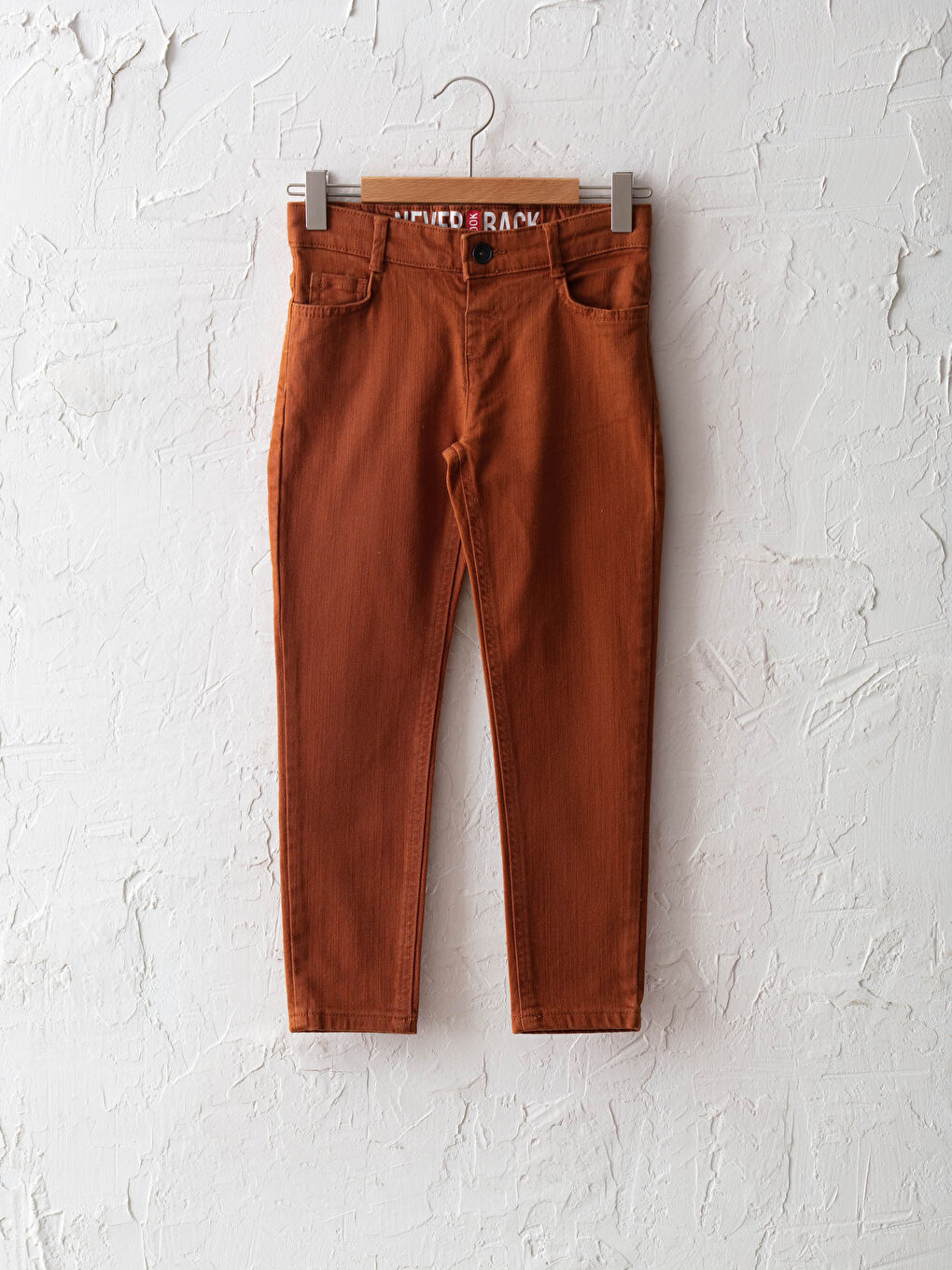 Kahverengi Slim Fit Erkek Çocuk Gabardin Pantolon