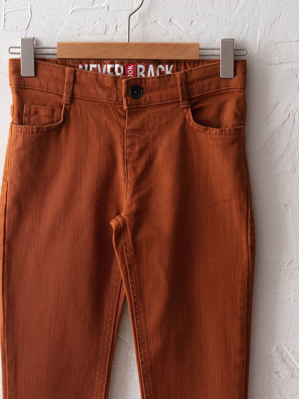 Kahverengi Slim Fit Erkek Çocuk Gabardin Pantolon-2