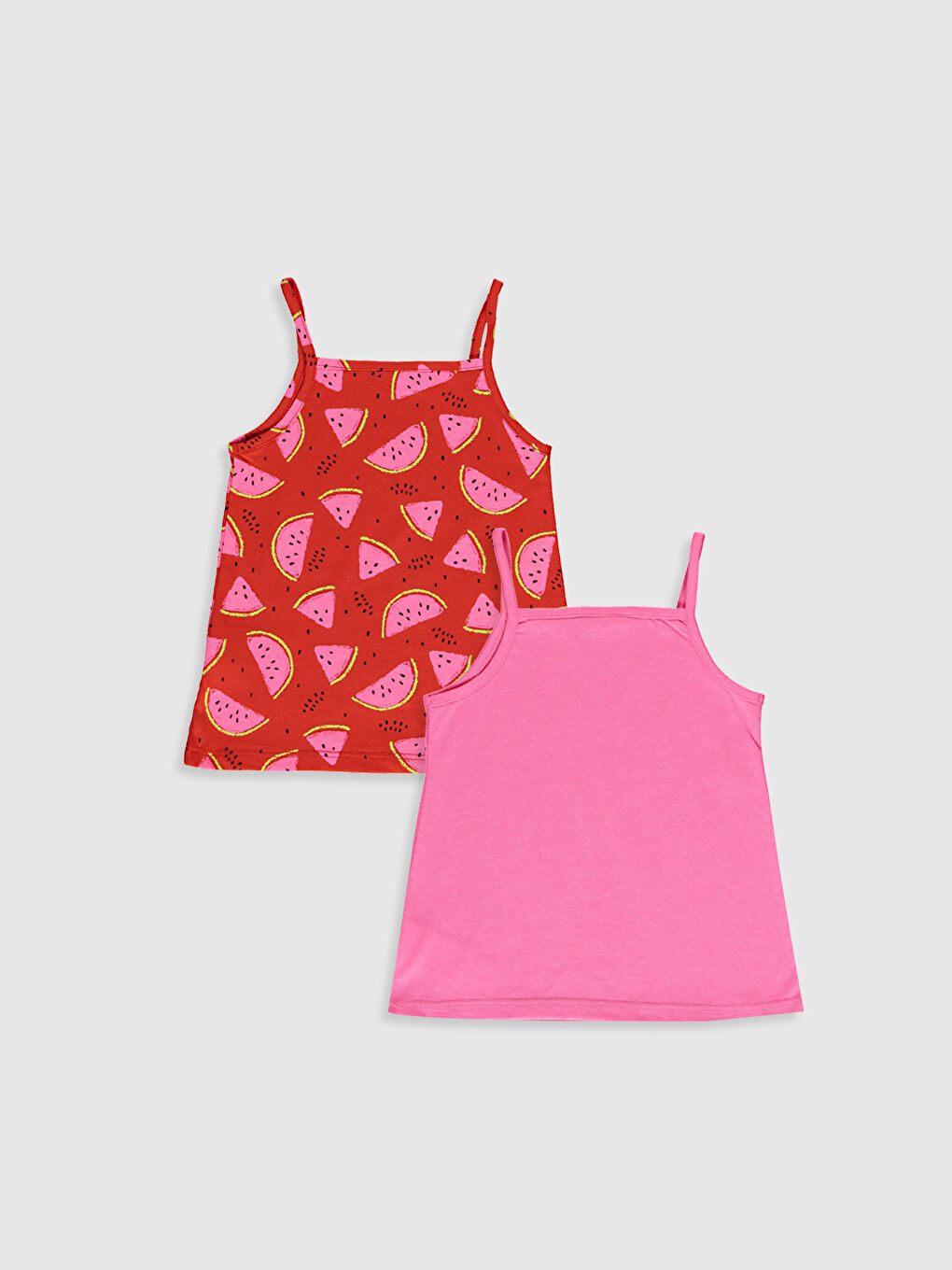 Kırmızı Kız Çocuk Atlet 2'li