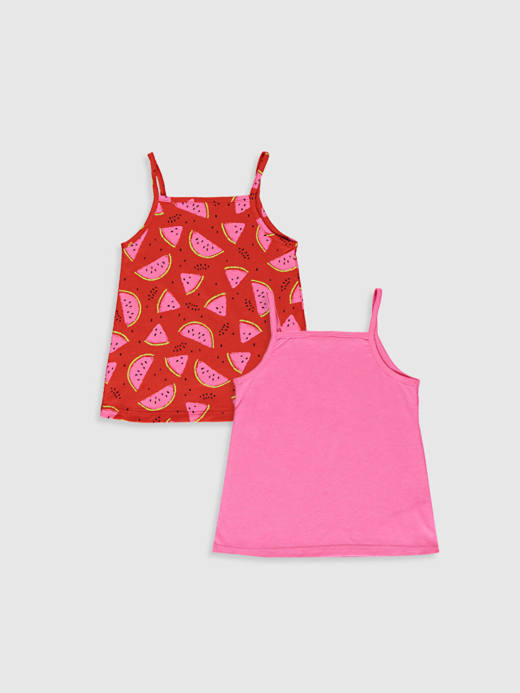 Kırmızı Kız Çocuk Atlet 2'li-1