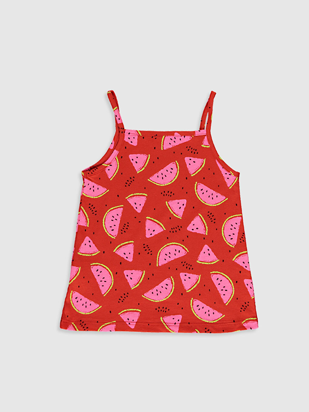 Kırmızı Kız Çocuk Atlet 2'li-3