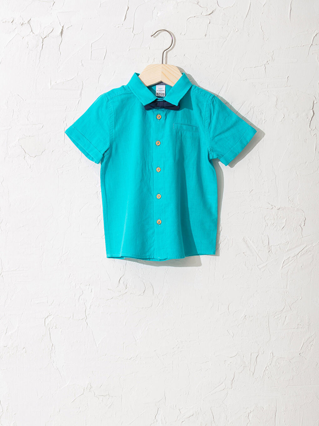 Turkuaz Erkek Bebek Gömlek ve Papyon