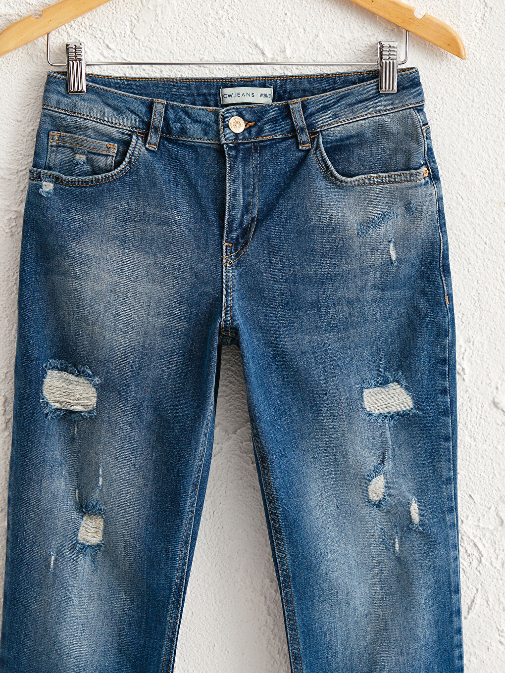 جينز نسائي رفيع بطول الكاحل-2