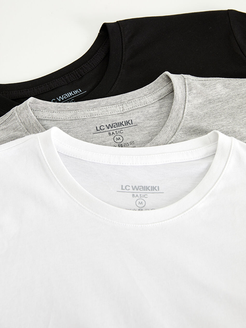 قميص بسيط بكول مدور قصة مريحة 3 قطع-7