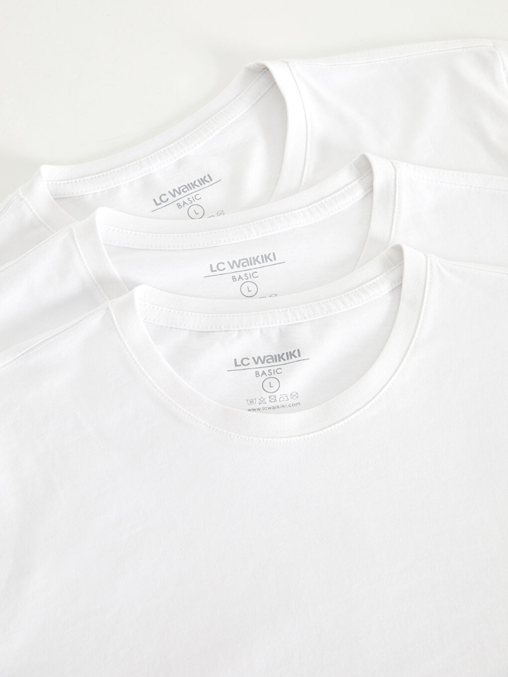 تيشيرت بيزك 3 قطع بياقة دائرية مريحة وقَصّة مُريحة-3