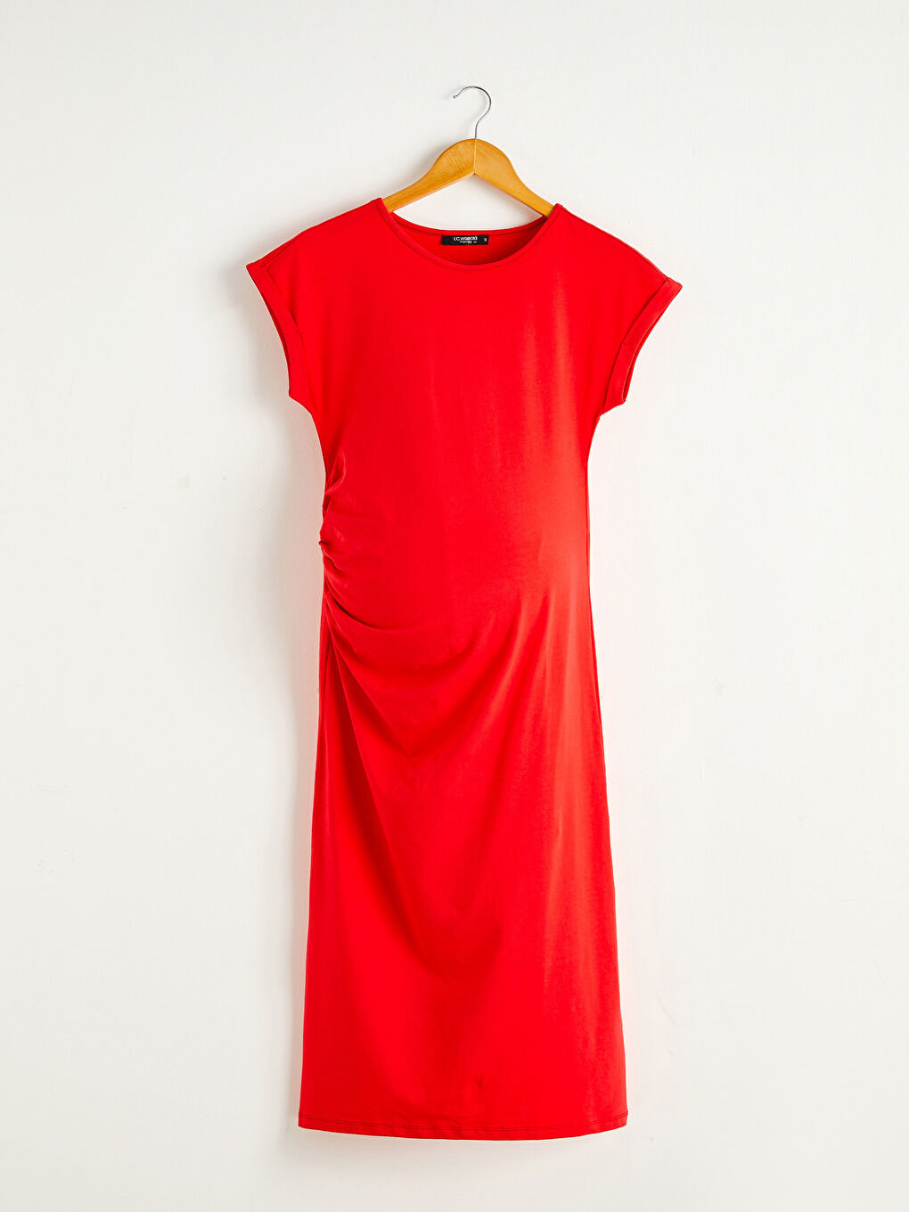 Kırmızı Pamuklu Hamile Elbise-1