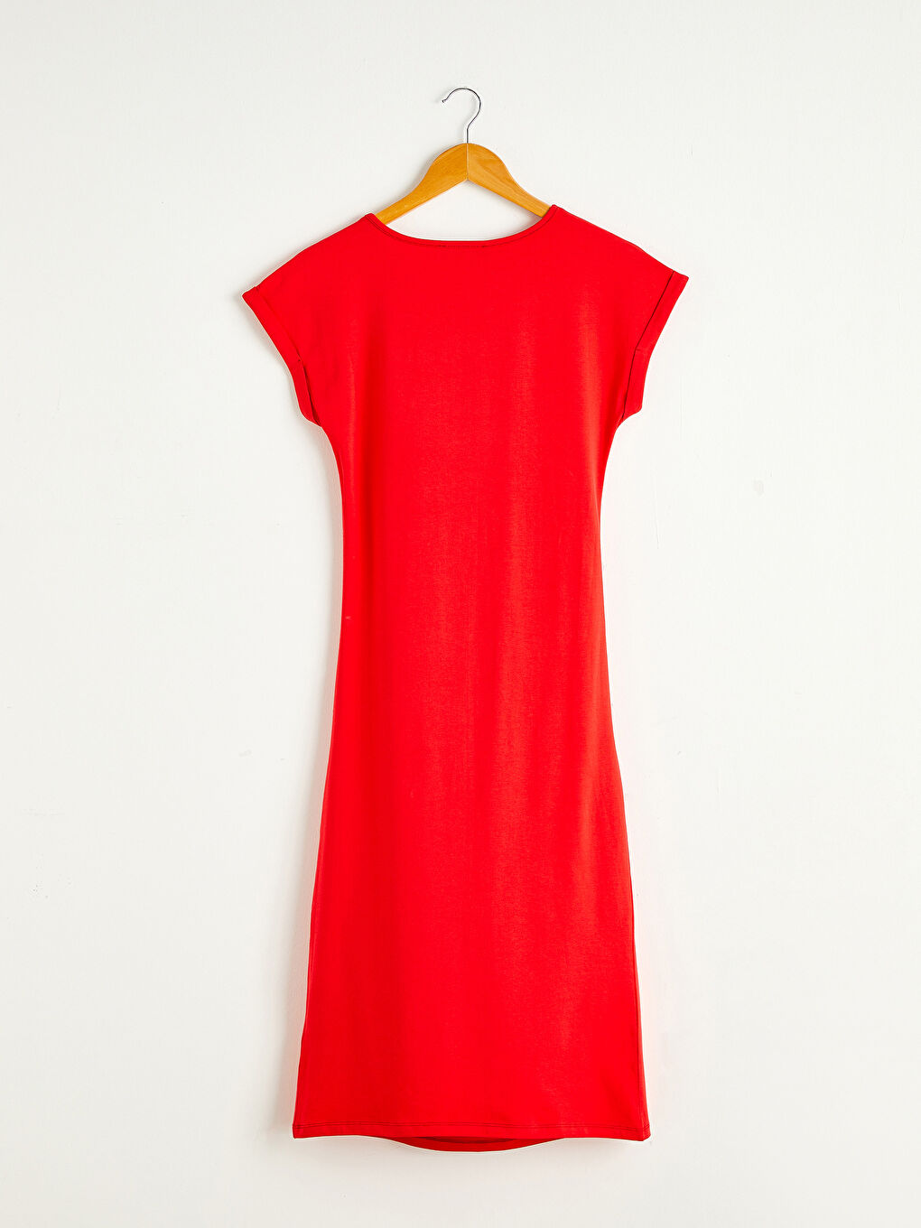 Kırmızı Pamuklu Hamile Elbise-2