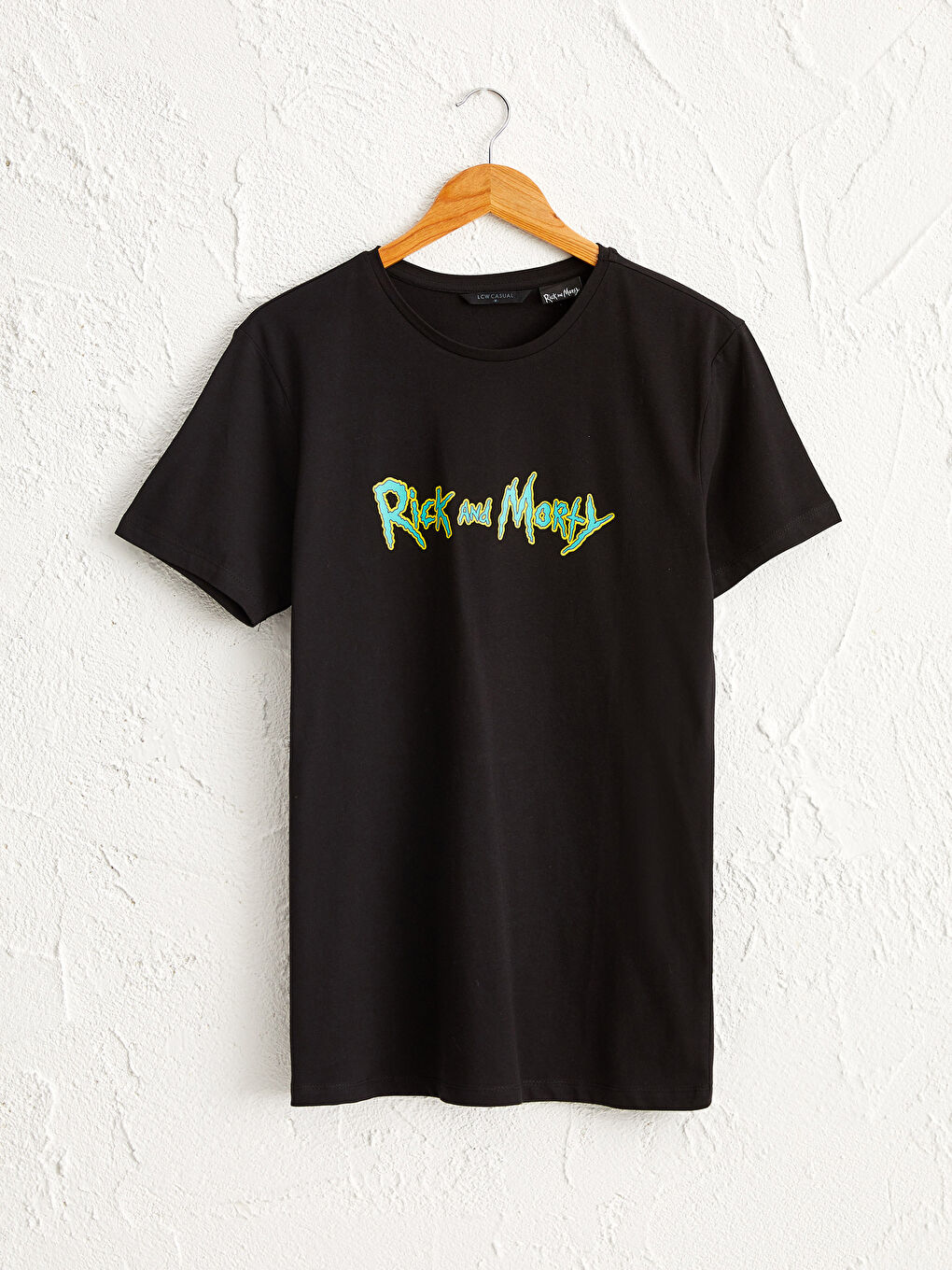 Crew Neck Rick and Morty Printed Combed T-Shirt