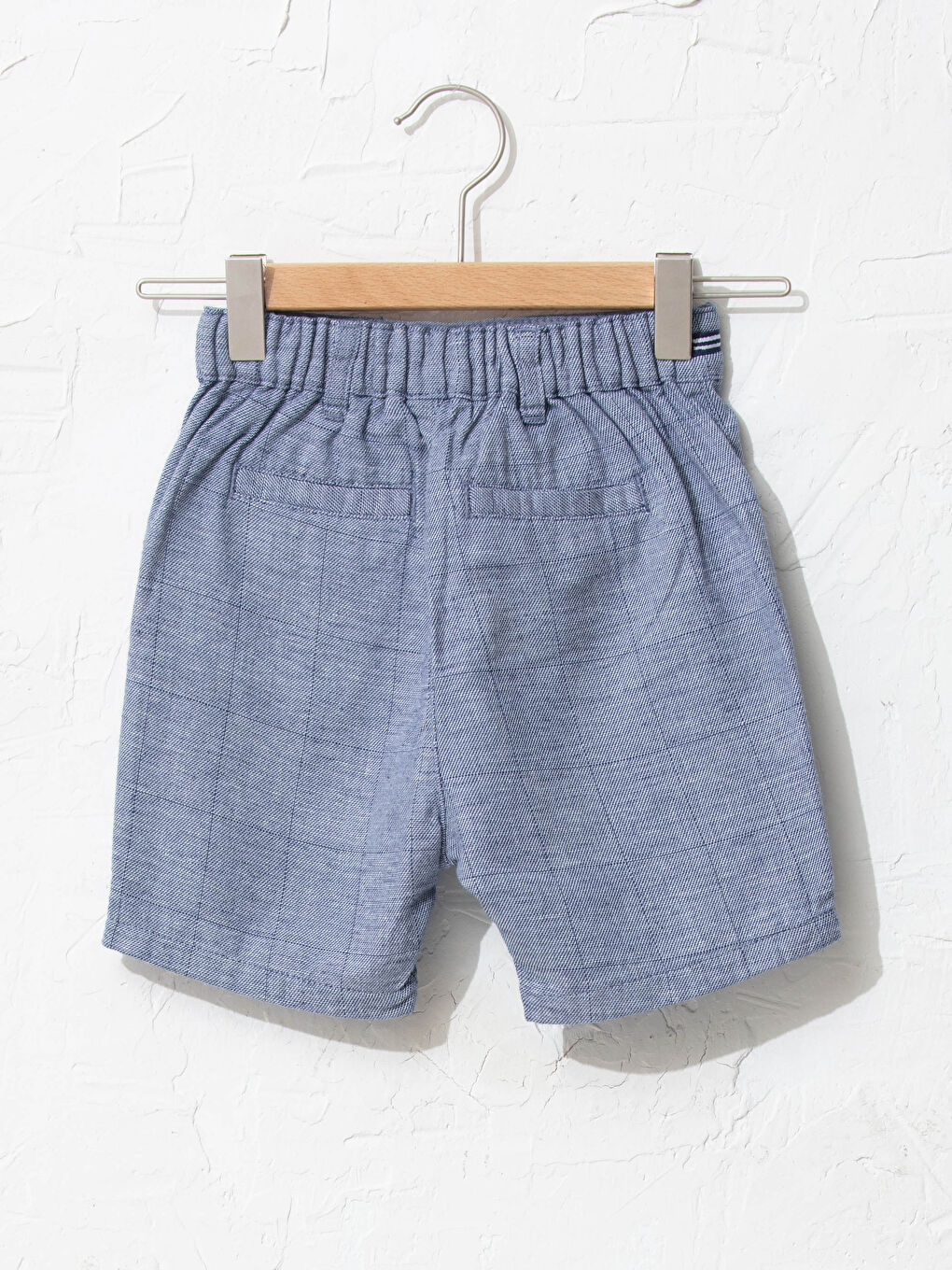 Lacivert Gabardin Erkek Bebek Şort-1