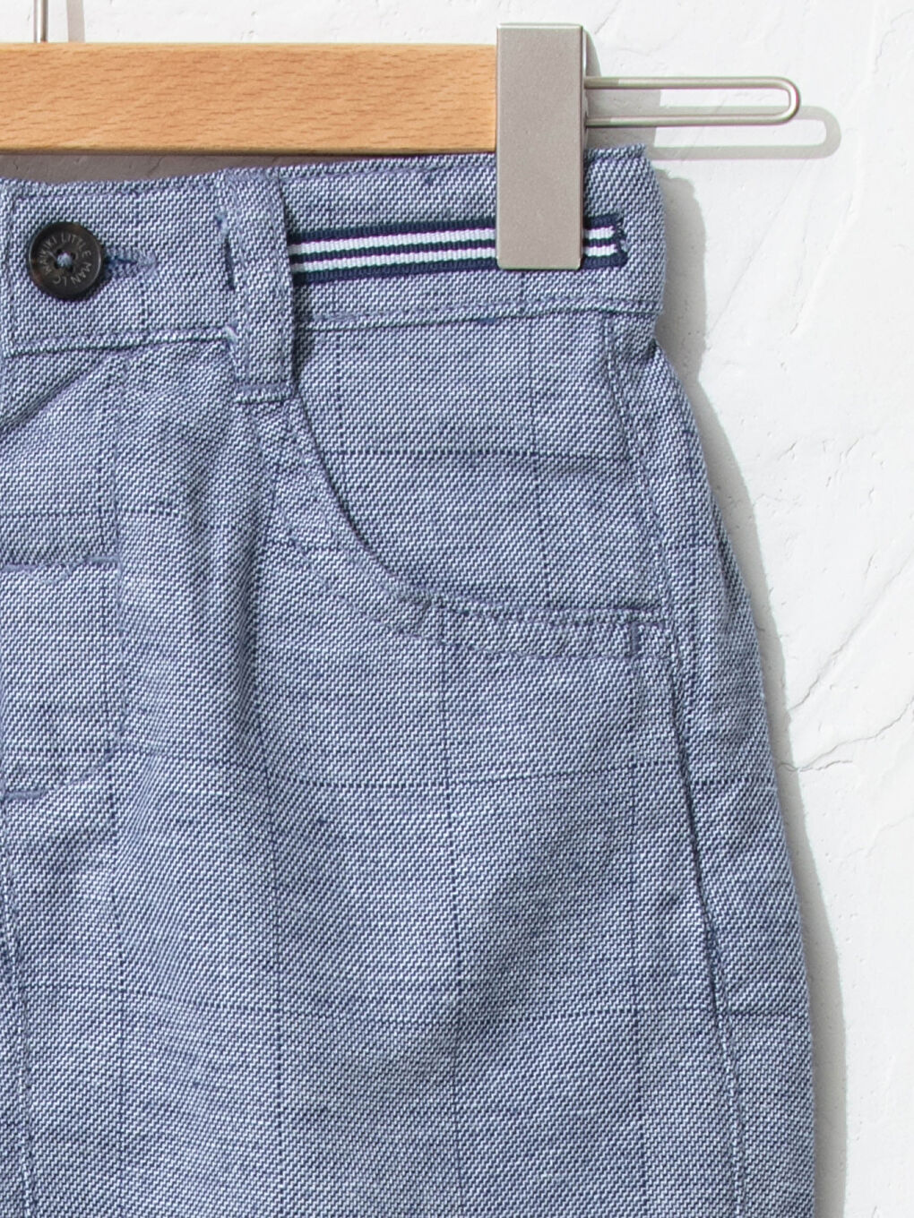 Lacivert Gabardin Erkek Bebek Şort-2