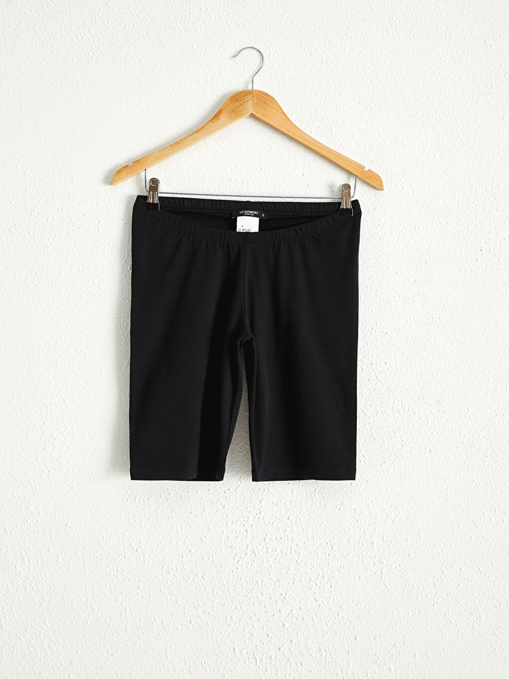 Siyah Pamuklu Kısa Hamile Şort Tayt