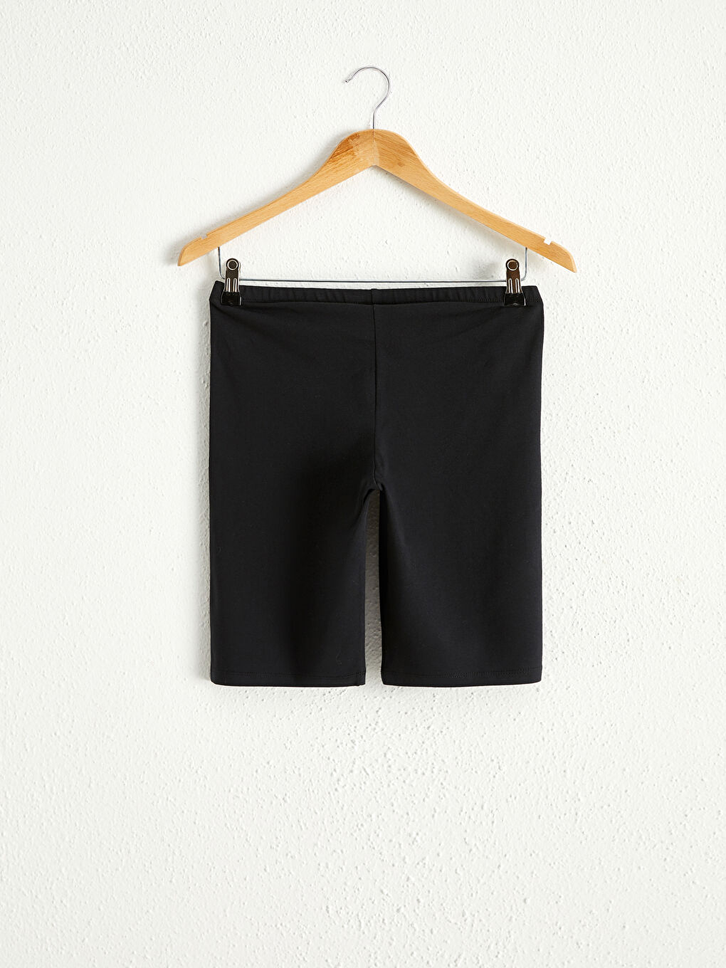 Siyah Pamuklu Kısa Hamile Şort Tayt-1