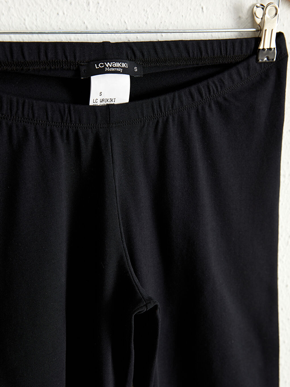 Siyah Pamuklu Kısa Hamile Şort Tayt-2