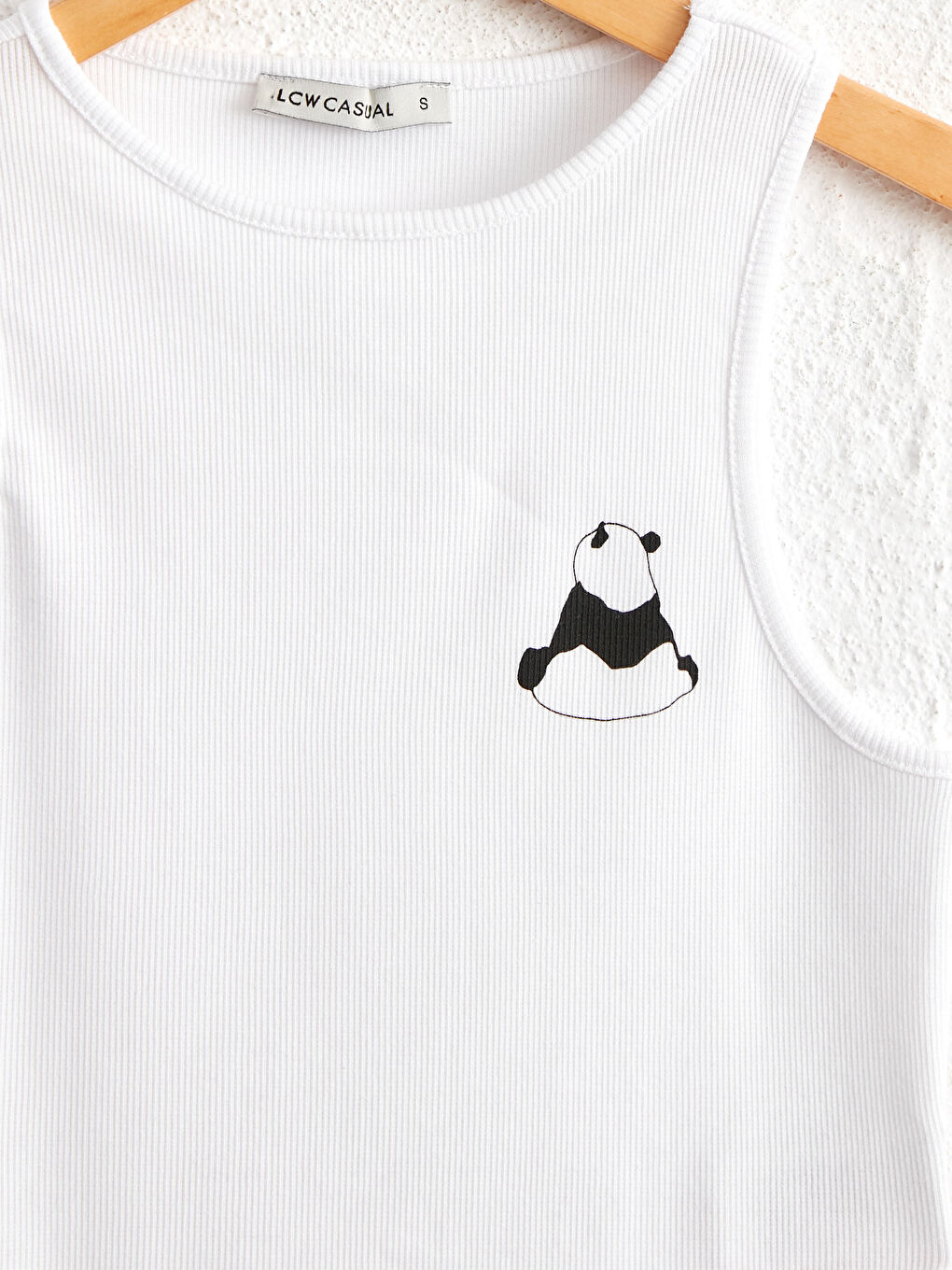 Panda Printed Cotton Crop Tank Top-2