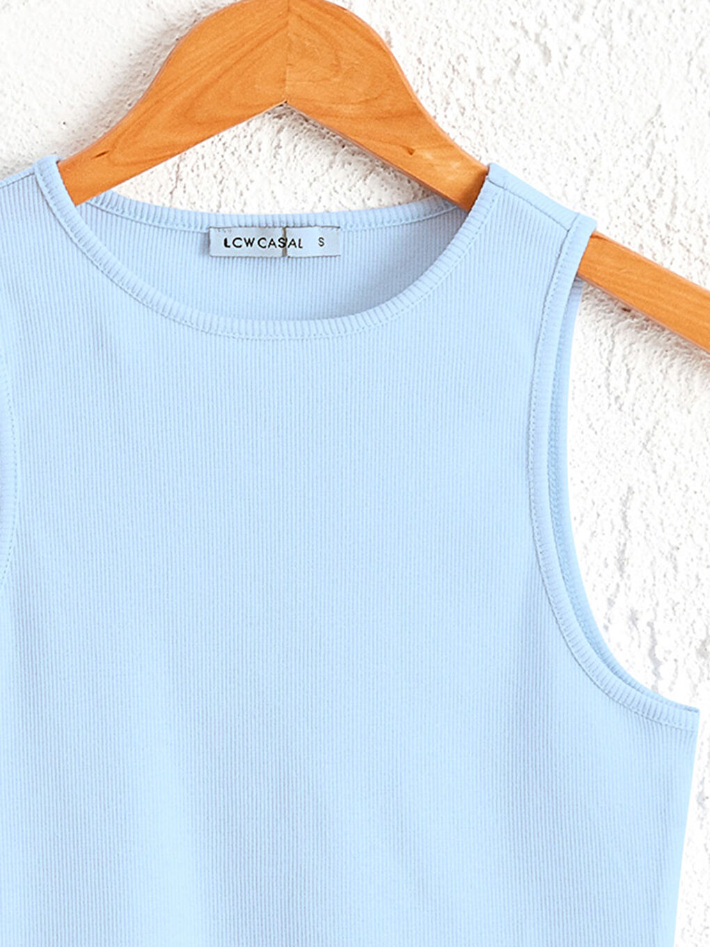 Mavi Bisiklet Yaka Kolsuz Pamuklu Atlet-15