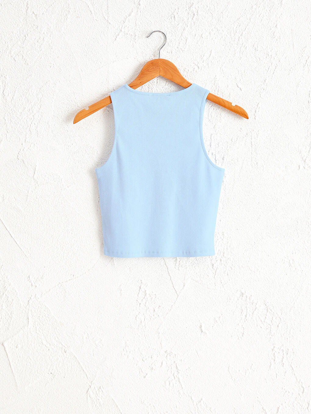 Mavi Bisiklet Yaka Kolsuz Pamuklu Atlet-13