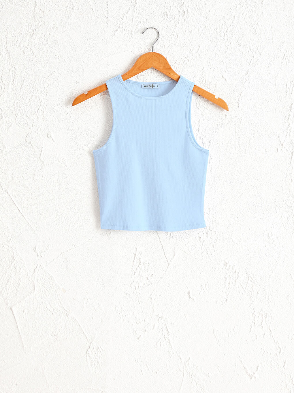 Mavi Bisiklet Yaka Kolsuz Pamuklu Atlet-12