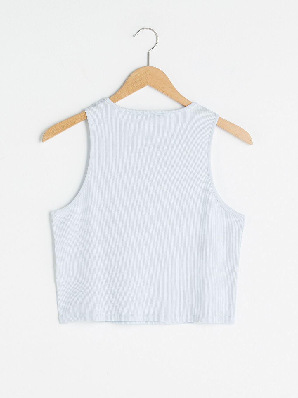 Mavi Bisiklet Yaka Kolsuz Pamuklu Atlet-8