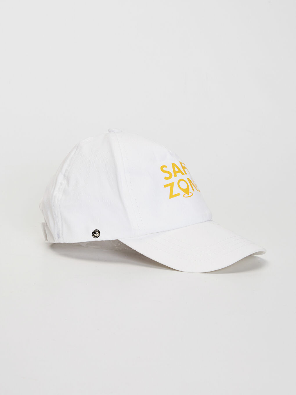 Beyaz Erkek Çocuk Siperlikli Yüz Koruyucu Şapka-2