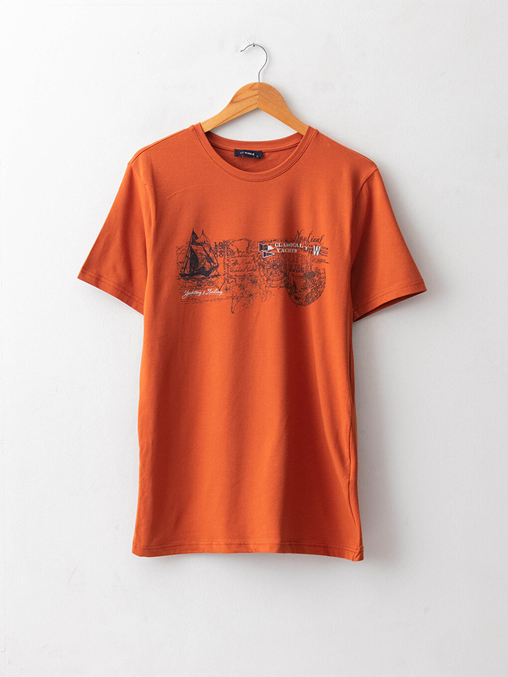 T-shirt Me Jakë Të Rrumbullakët, Me Mëngë Të Shkurtra, Me Stampim, Pambuku I Krehur Për Burra