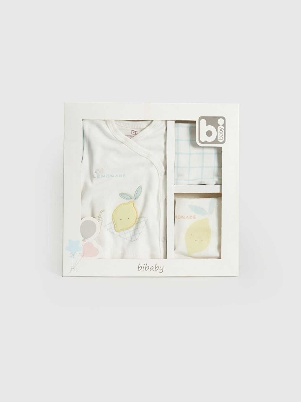 Ekru Bi Mini Desenli Hastane Çıkış Seti 