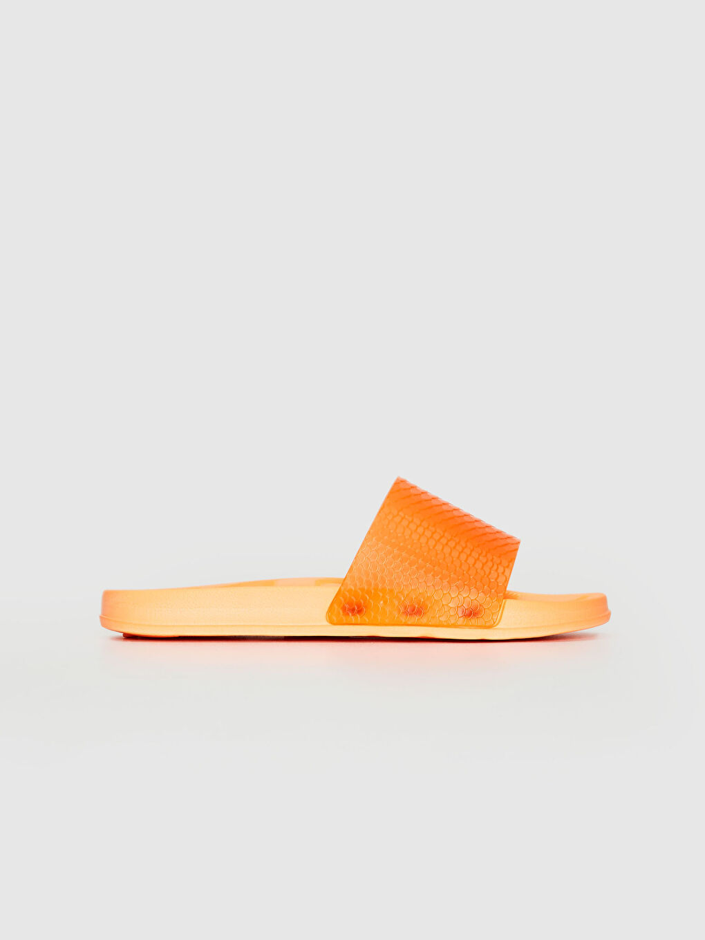 Turuncu Kadın Tek Bant Terlik-1