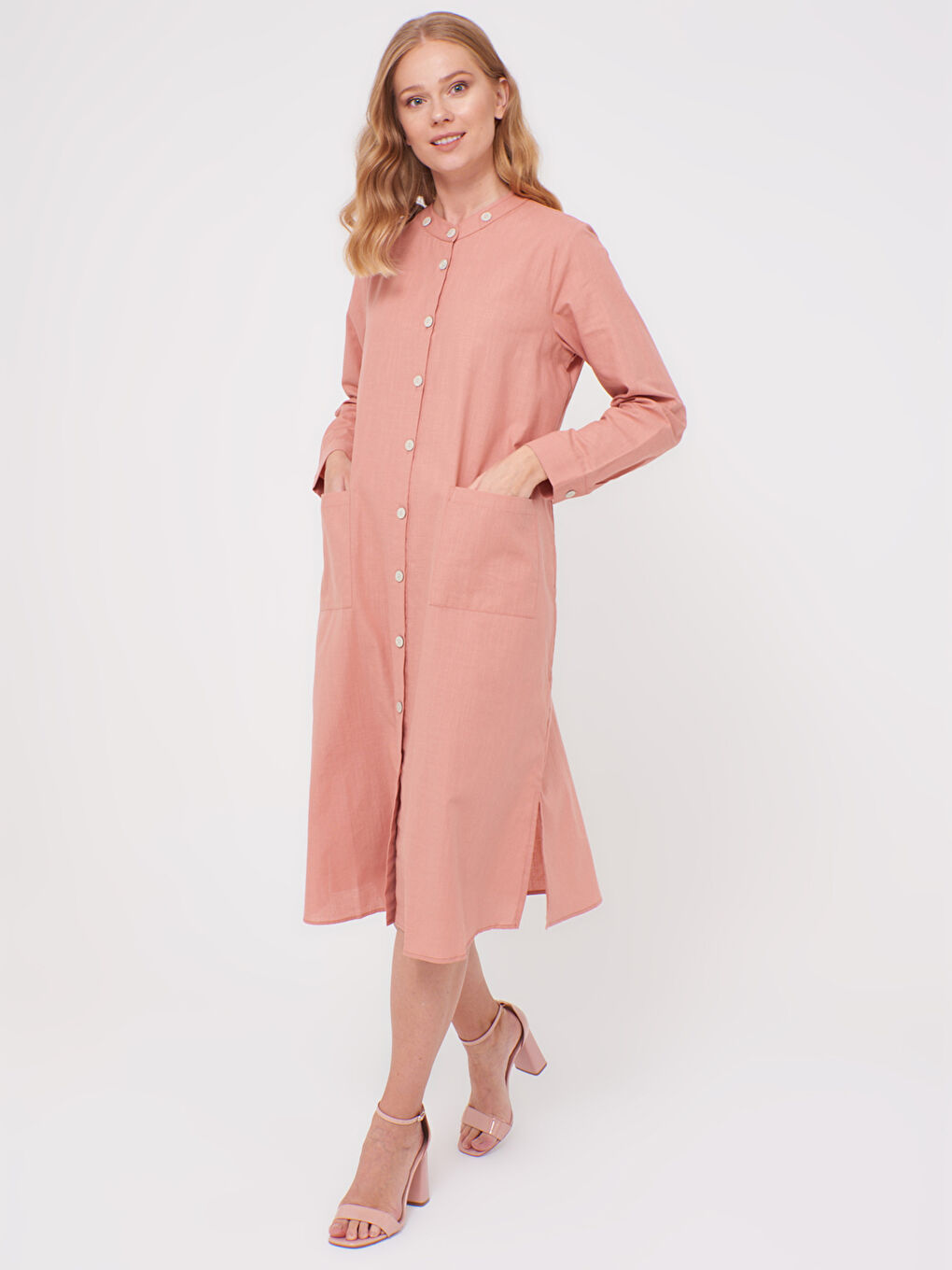 Plain Viscose Tunic with Pocket