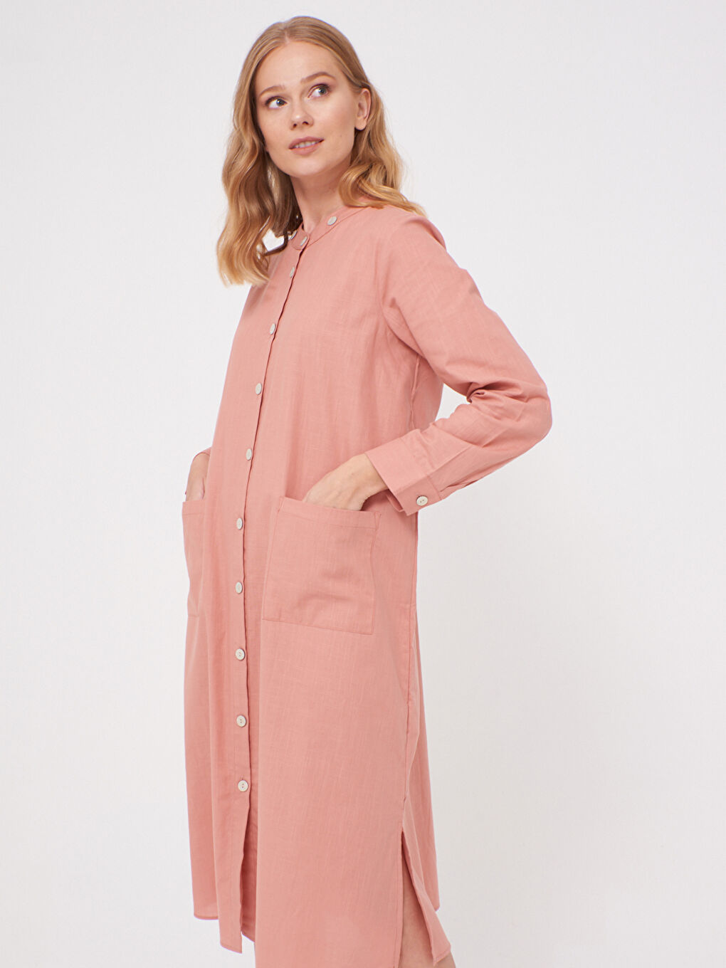 Plain Viscose Tunic with Pocket-2