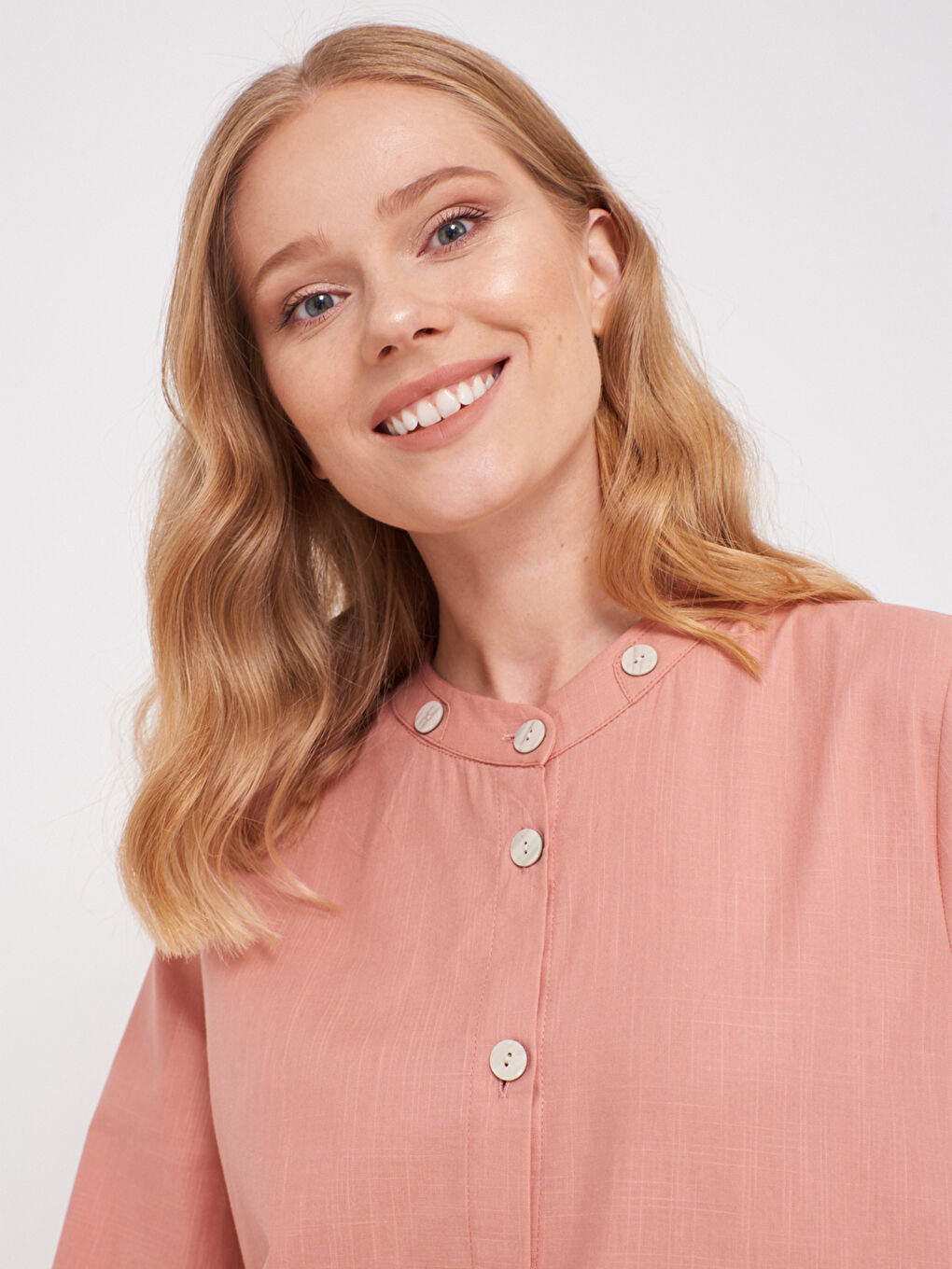 Plain Viscose Tunic with Pocket-3