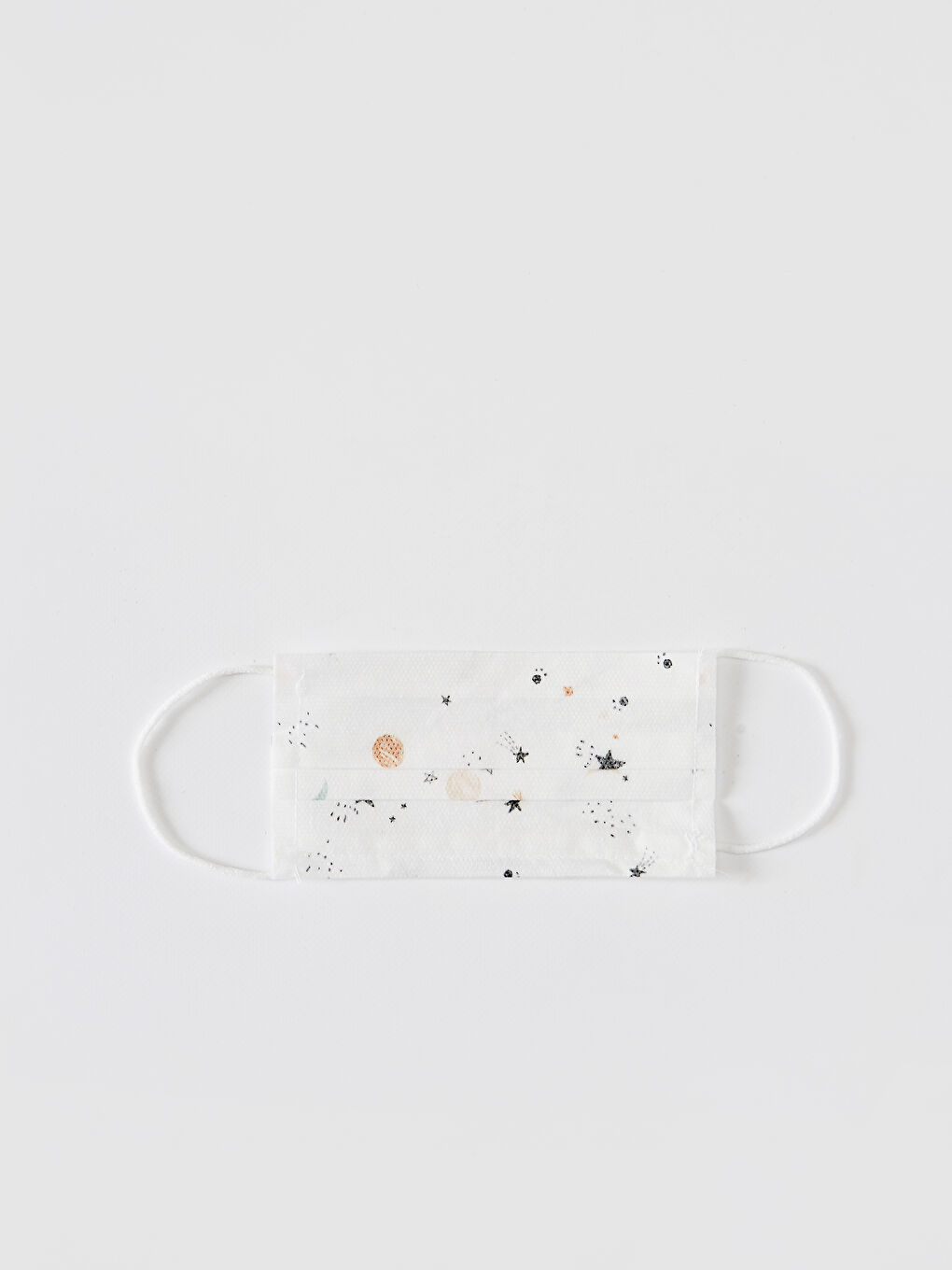 2-8 Yaş Çocuk - 3 katlı Lastik Halkalı Telli Yüz Maskesi 50'li-1