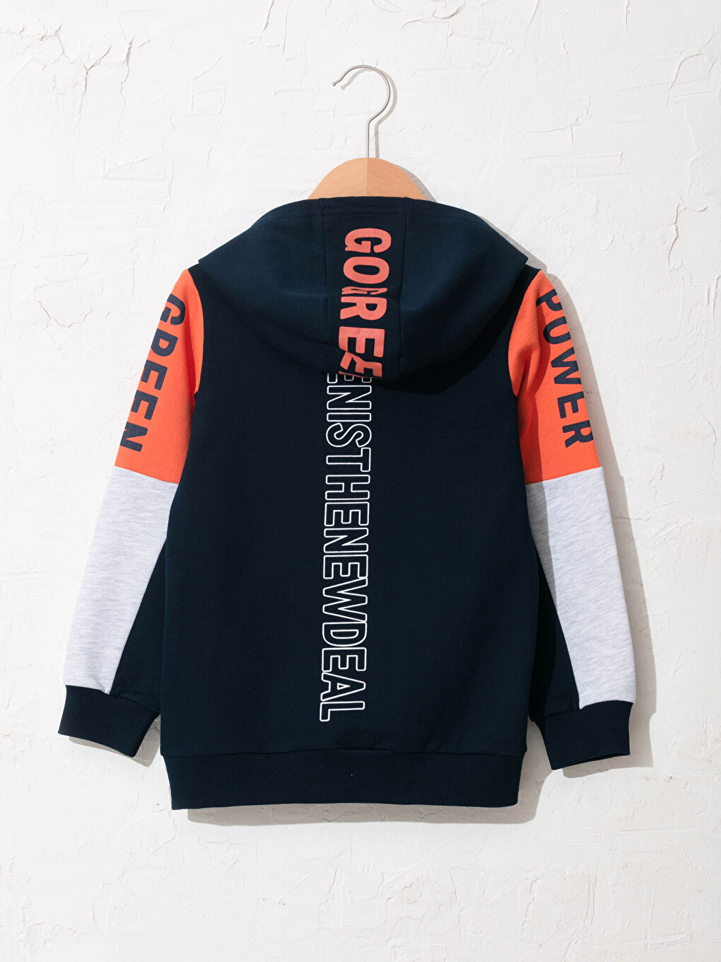 Толстовка с капюшоном, с принтом, с длинным рукавом, для мальчиков-1