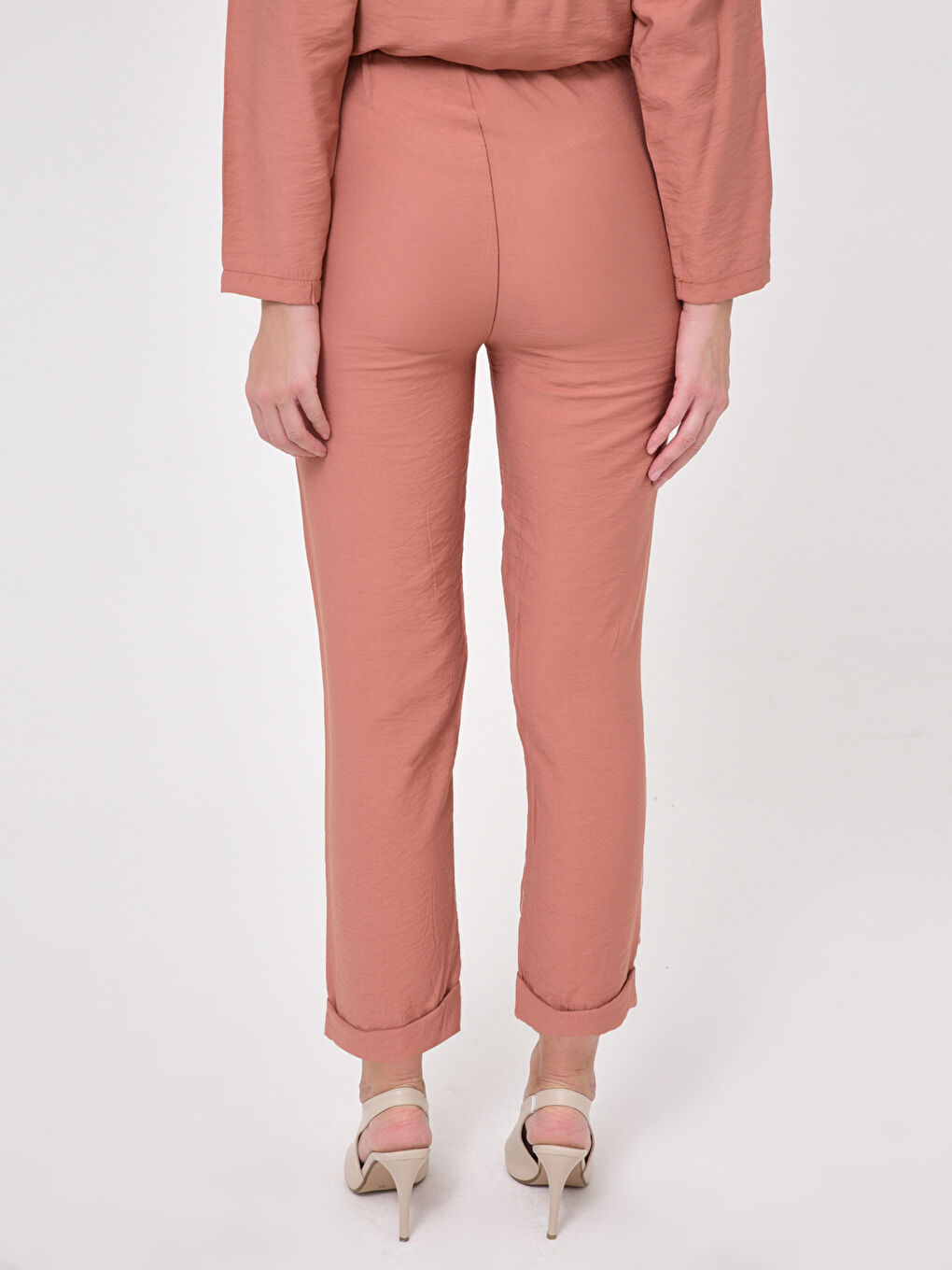 Pembe Bilek Boy Poliviskon Pantolon-3