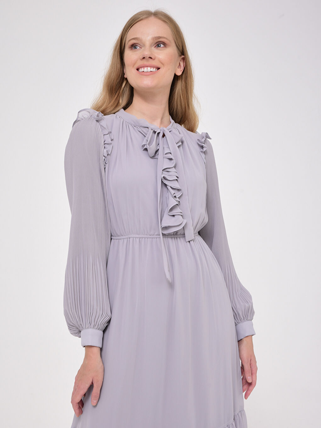 LCW Modest Haljina za večernje izlaske sa detaljima volana -0SBM32Z8-Q76