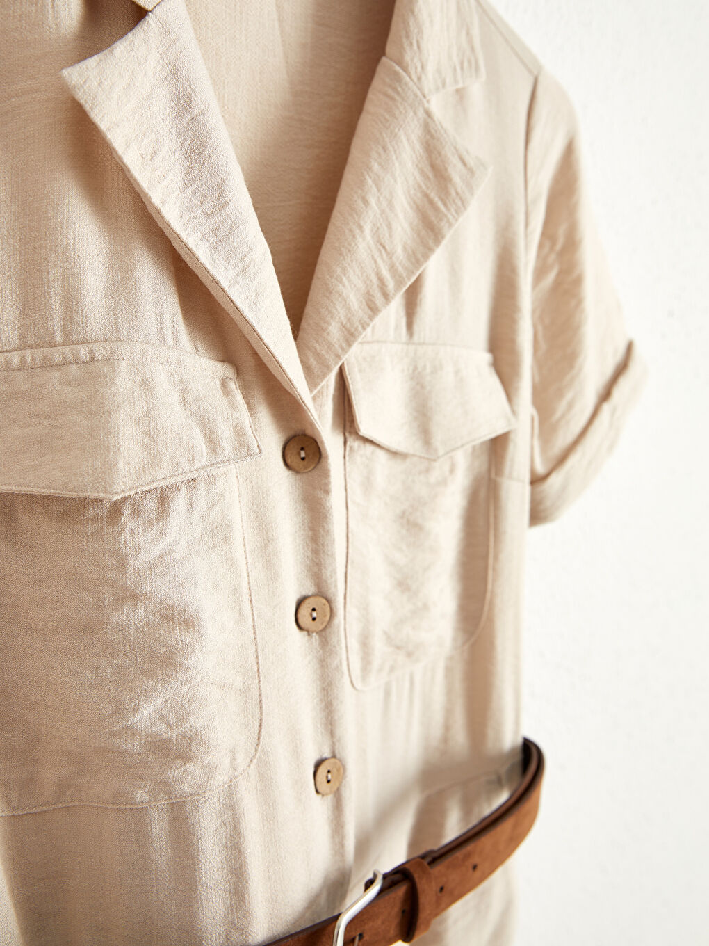 Ολόσωμη Φόρμα με Τσέπες και Ζώνη-1