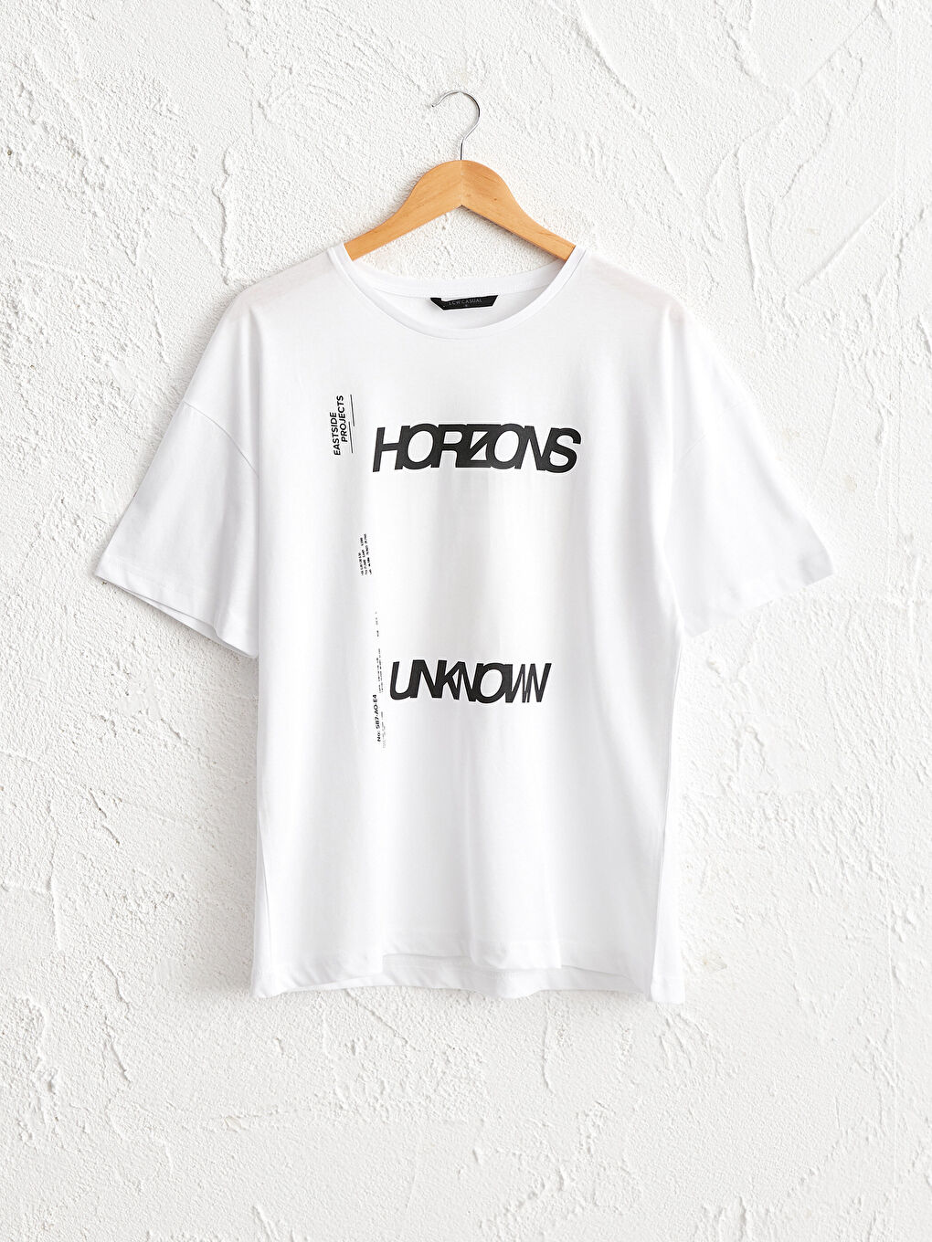 T-shirt en coton peigné imprimé à col rond