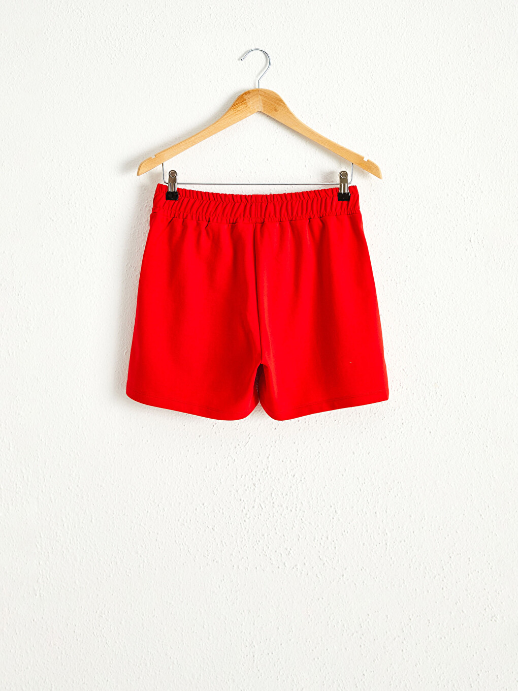 Standard Fit Women's Elastic Waist Shorts-1