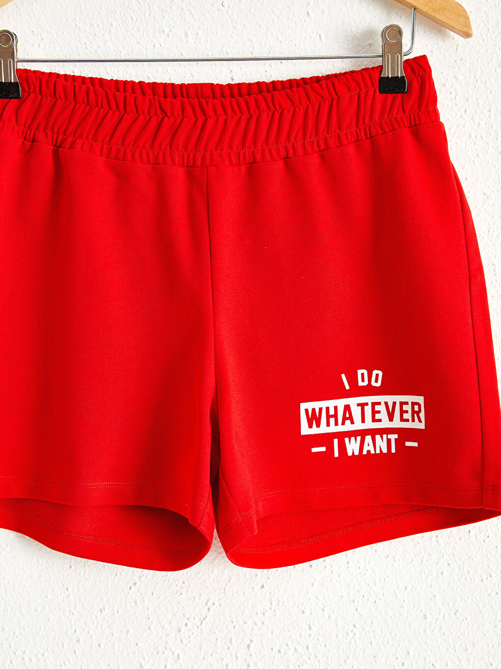 Standard Fit Women's Elastic Waist Shorts-2