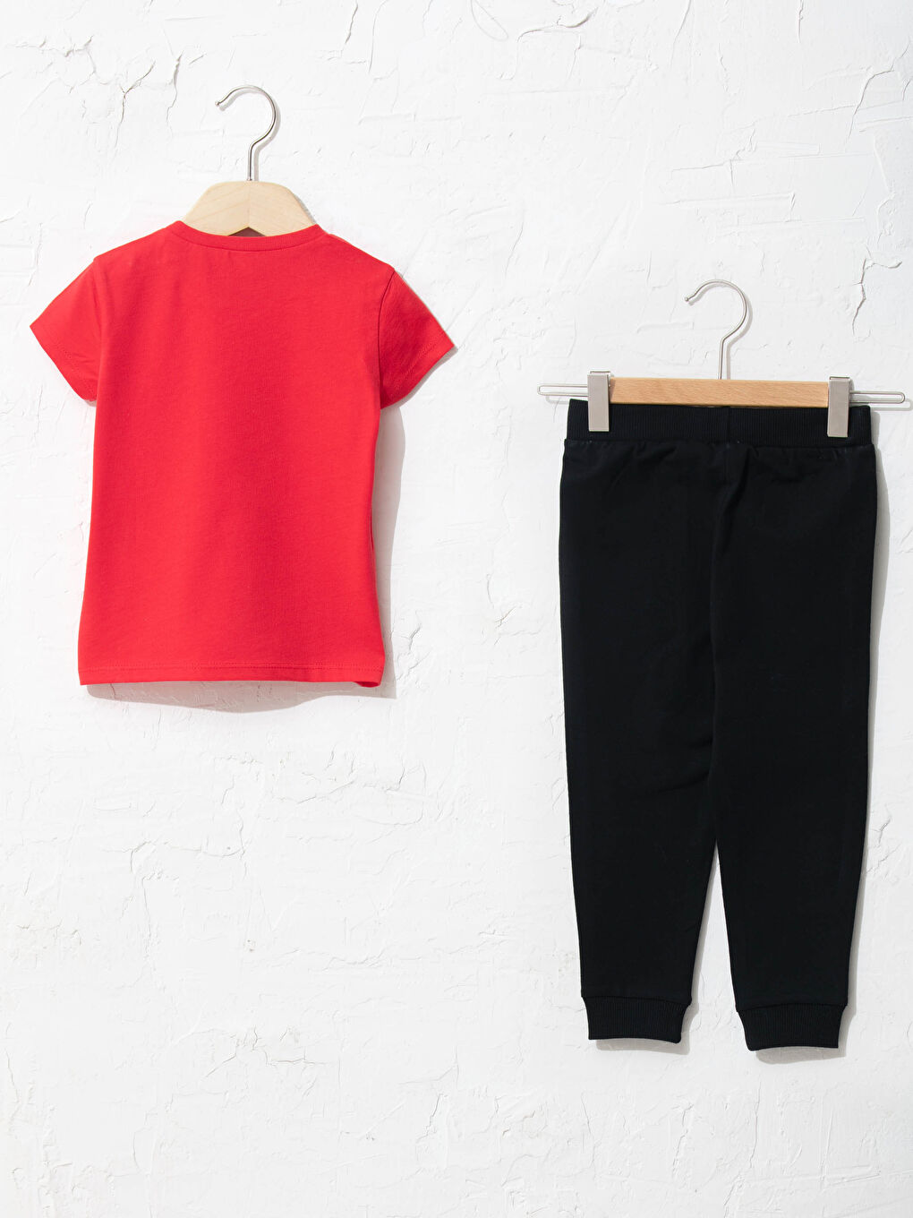 Дөңгелек жағалы қысқа жең disney принтті ұл балаға арналған футболка мен шалбар 2 бөліктен тұратын-1